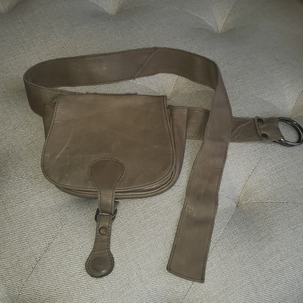 Olive Leather Waist Bag
